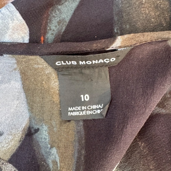 Club Monaco Long Sleeve Knee Length Silky Dress Sz 10 - Picture 3 of 6